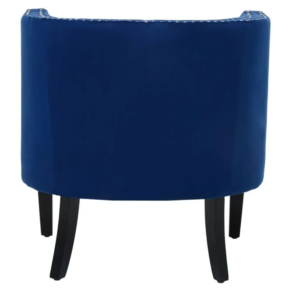 Larissa Studded Accent Chair - Blue, Velvet