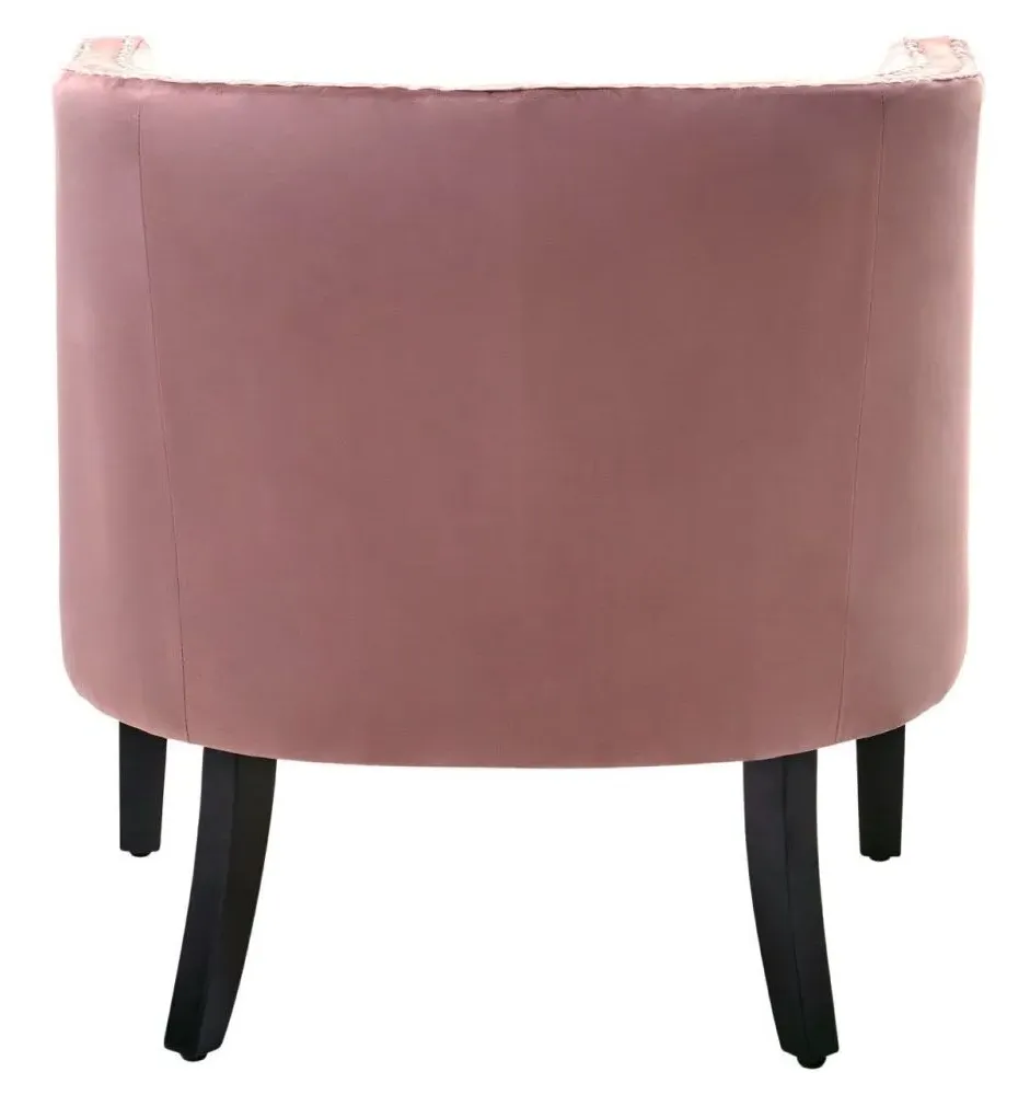 Larissa Studded Accent Chair - Pink, Velvet