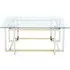 Layne Glass Coffee Table with Chrome Base - Silver