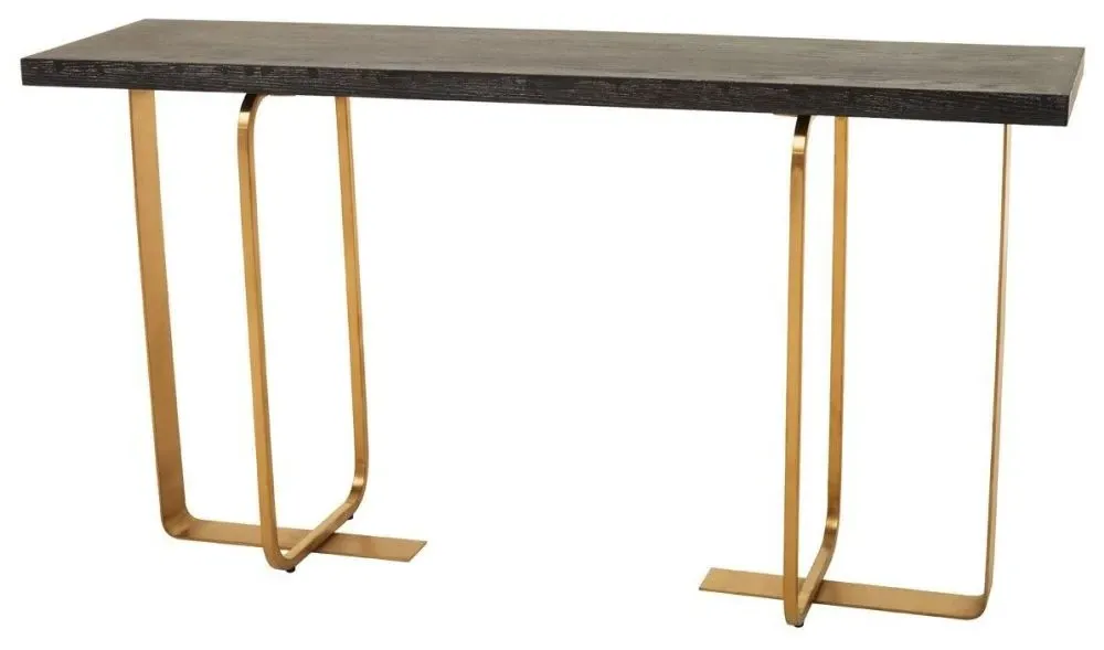 Lena Console Table - Black, Gold