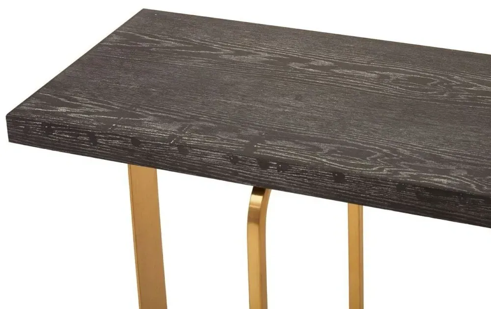 Lena Console Table - Black, Gold