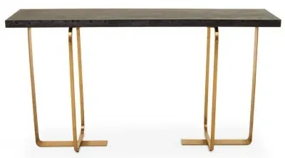 Lena Console Table - Black, Gold image