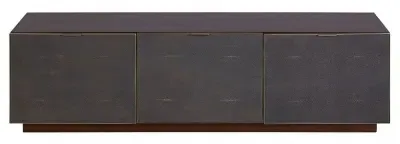 Madsen 160cm TV Unit with Metallic Trim - Walnut, Shagreen