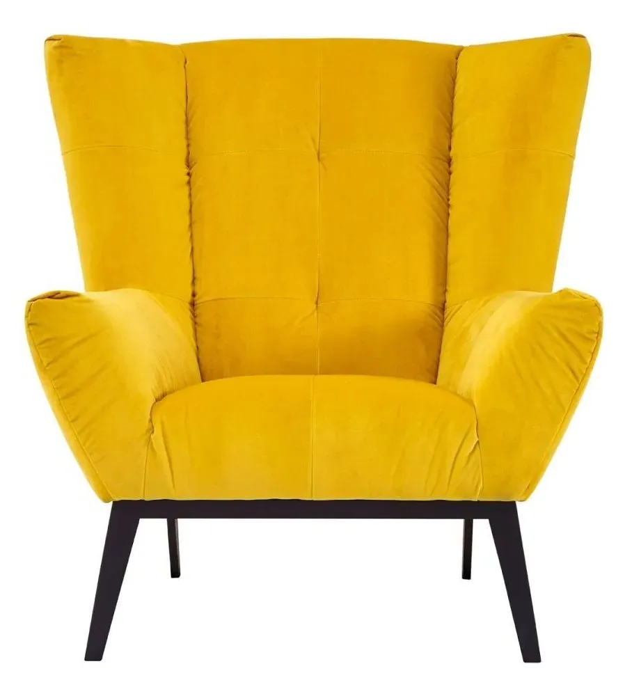 Maiko Armchair - Yellow, Fabric