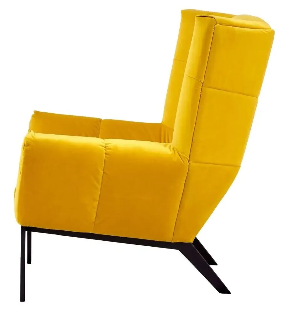 Maiko Armchair - Yellow, Fabric