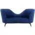 Malena Lounge Chaise - Midnight Blue, Velvet