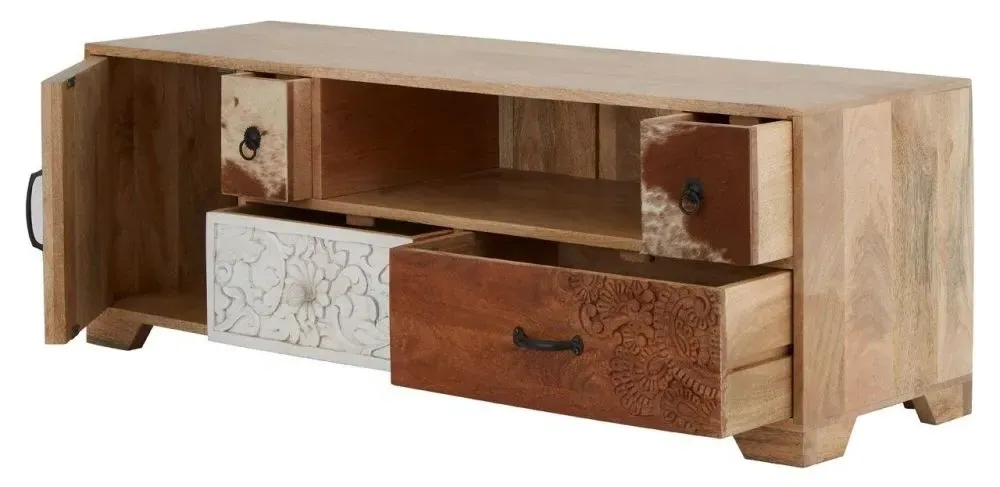 Marwar 130cm TV Unit - Brown, Mango Wood