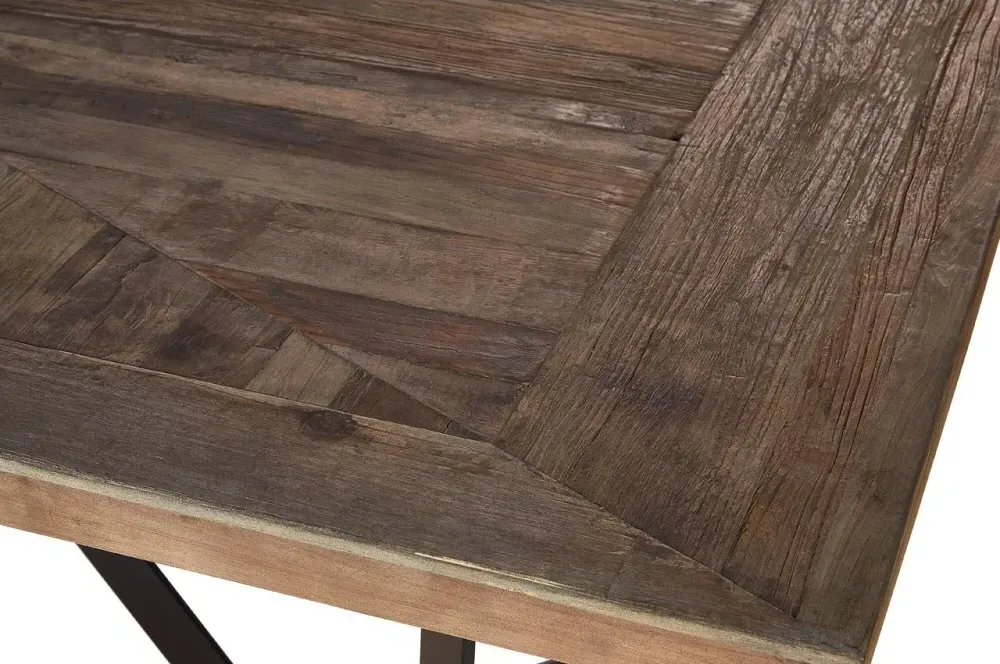 Midas 8 Seater Dining Table - Brown, Elm Wood