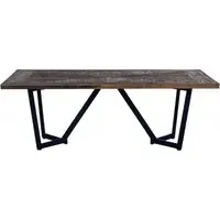 Midas 8 Seater Dining Table - Brown, Elm Wood