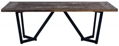 Midas 8 Seater Dining Table - Brown, Elm Wood