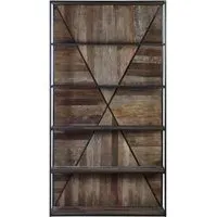 Midas Elm Wood Shelving Unit - Brown