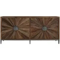 Midas Industrial 4 Door Extra Large Sideboard - Brown, Elm Wood