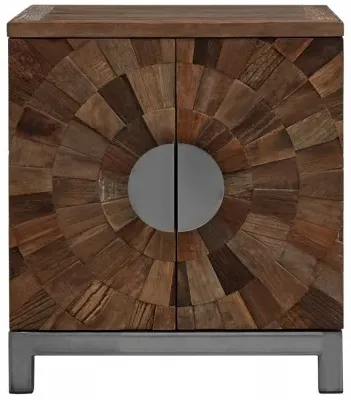 Midas Small 2 Door Cabinet - Brown, Elm Wood image