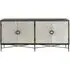 Milan Starburst 4 Door Extra Large Sideboard - Grey, Elm Wood