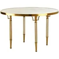 Modica 4 Seater Dining Table - White, Concrete