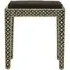 Mother of Pearl Stool - Black, Cream