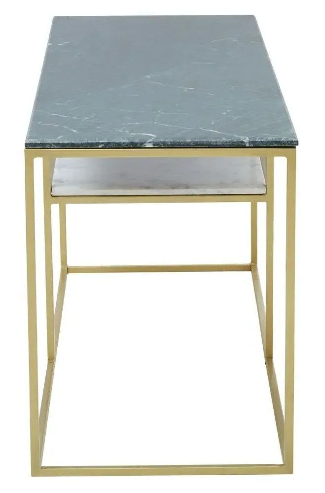 Nirav Console Table - Gold, Marble