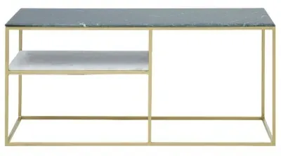 Nirav Console Table - Gold, Marble image