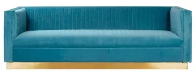 Opal 3-Seater Sofa - Light Blue, Velvet