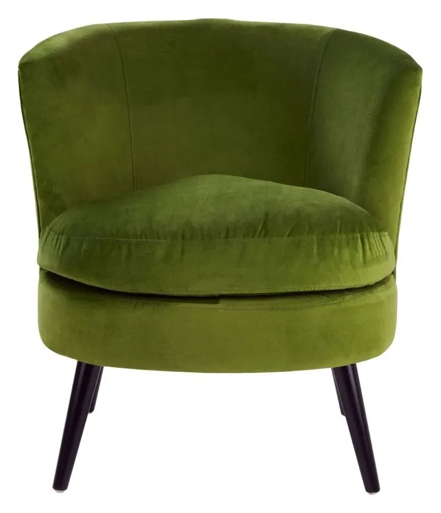Plush Armchair - Green, Fabric