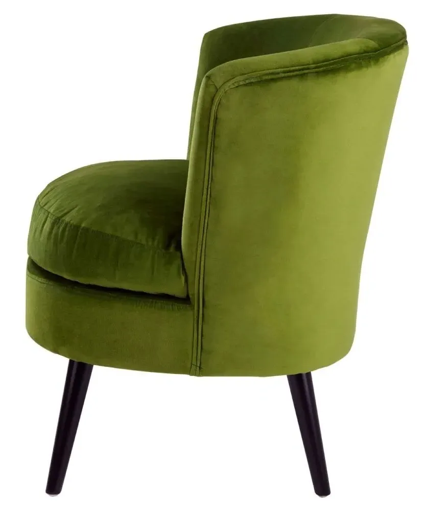 Plush Armchair - Green, Fabric