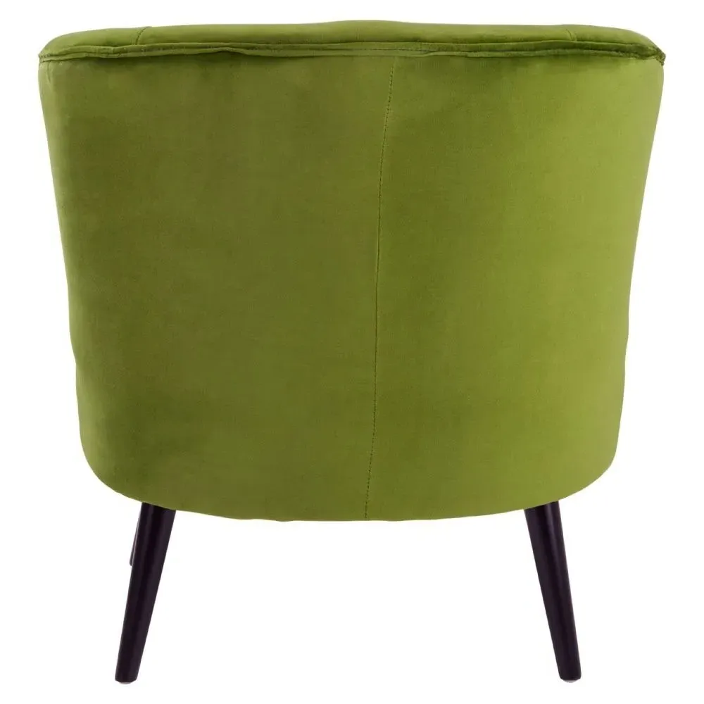 Plush Armchair - Green, Fabric