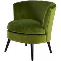 Plush Armchair - Green, Fabric