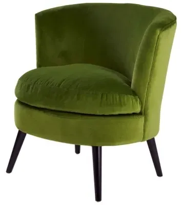 Plush Armchair - Green, Fabric