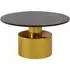 Rabia Round Coffee Table - Black, Marble