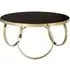 Ragusa Large Round Coffee Table with Ring Base - Black, Glass