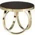 Ragusa Round Coffee Table with Ring Base - Black, Glass