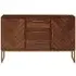 Ridge 2 Door Sideboard with Herringbone Pattern - Brown, Mango Wood
