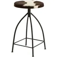 Round Bar Stool - Cowhide