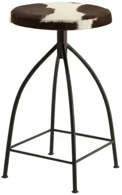 Round Bar Stool - Cowhide image