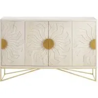 Sadras 4 Door Sideboard - Whitewash, Mango Wood