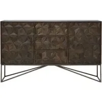 Sadras Medium Sideboard 2 Doors - Grey, Mango Wood