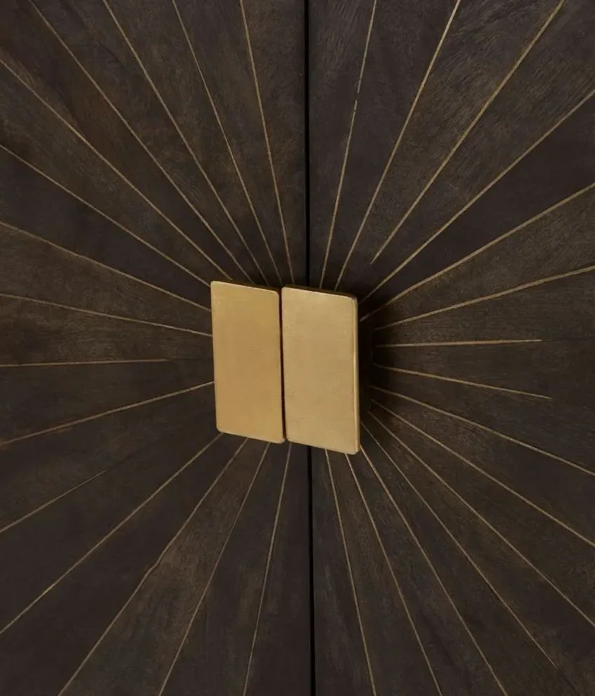 Sagor 2 Door Hall Cabinet - Grey, Mango Wood