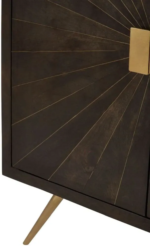 Sagor 2 Door Hall Cabinet - Grey, Mango Wood