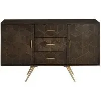 Sagor 2 Door Medium Sideboard - Grey, Mango Wood