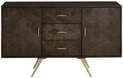 Sagor 2 Door Medium Sideboard - Grey, Mango Wood