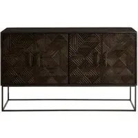 Saira 4 Door Sideboard - Grey, Mango Wood