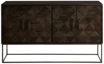 Saira 4 Door Sideboard - Grey, Mango Wood image