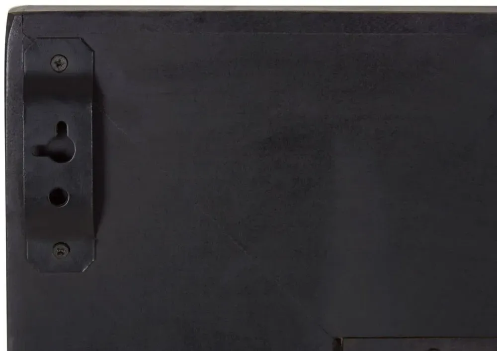 Saira Carved Square Wall Mirror - Grey, Mango Wood