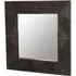 Saira Carved Square Wall Mirror - Grey, Mango Wood
