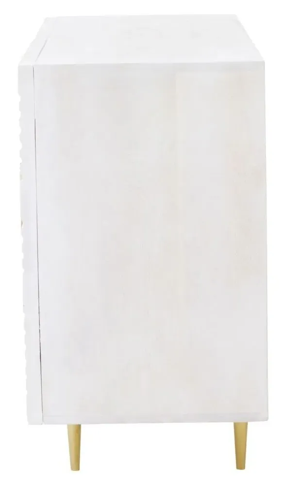 Saras Small Sideboard - White, Mango Wood