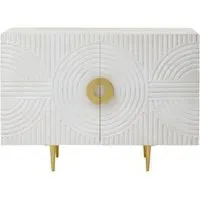 Saras Small Sideboard - White, Mango Wood