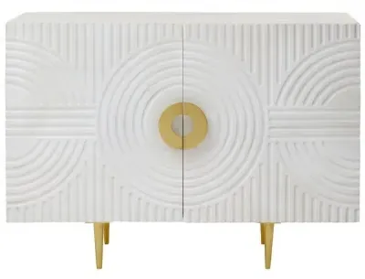Saras Small Sideboard - White, Mango Wood image