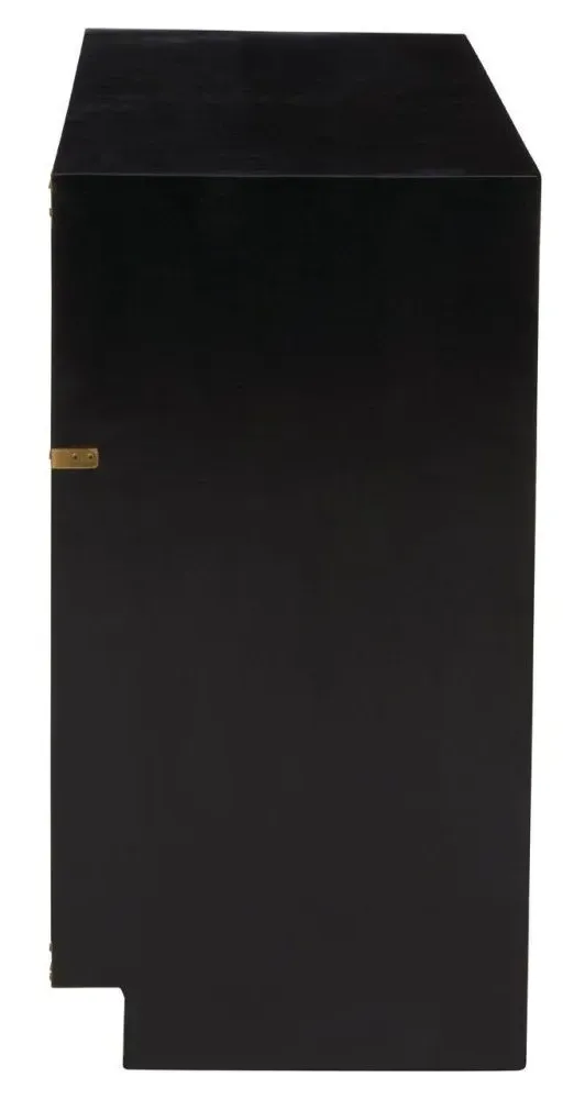 Sarter 2 Drawer Console Table - Black, Mango Wood