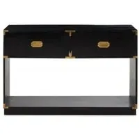 Sarter 2 Drawer Console Table - Black, Mango Wood