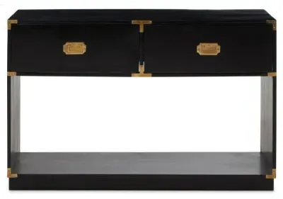 Sarter 2 Drawer Console Table - Black, Mango Wood